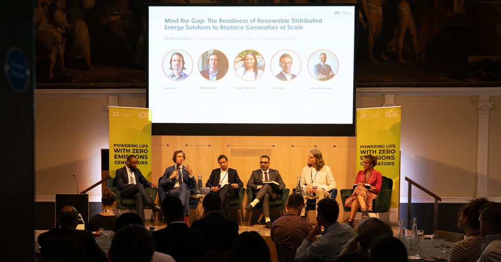 Panellists discussion on stage at london Climate Action week
